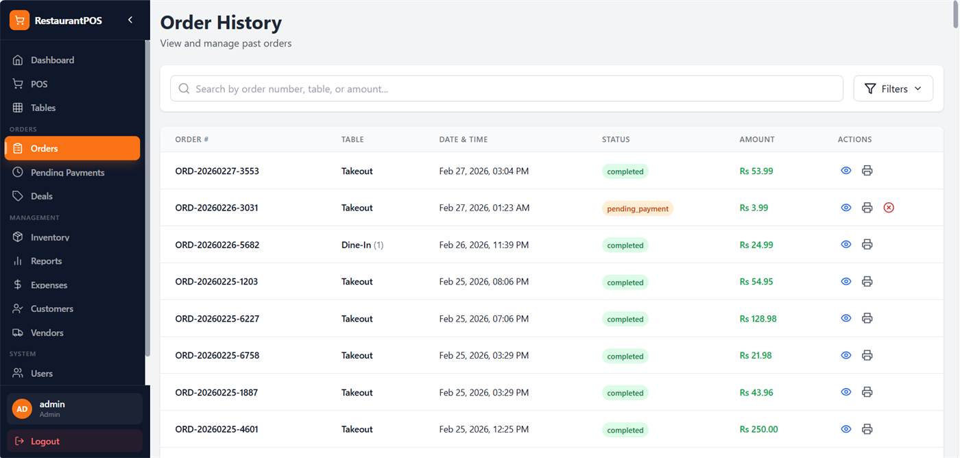 Restaurant POS System